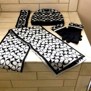 Coach Scarf, hat, glove set